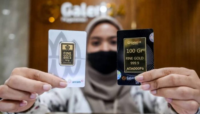 Pegadaian Catat Penurunan Harga Emas Galeri24 dan UBS Hari Ini