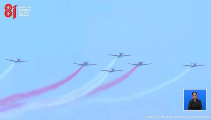 HUT ke-81 RI, Atraksi 81 Alutsista TNI Hiasi Langit Jakarta